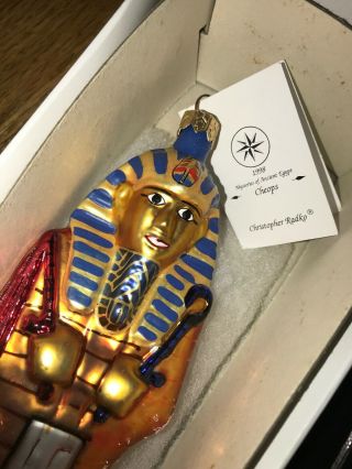 Christopher Radko Cheops Glass Ornament Mysteries of Ancient Egypt NIB 1998 3