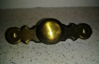 10 Vintage Brass Kitchen Drawer Cabinet Pull Knob Handles National Lock 4 1/3 