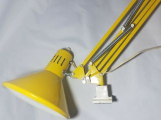 Vintage Yellow Arm Light Mcm Desk Lamp With Mount
