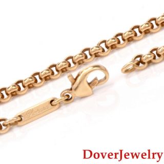 Chopard 18K Yellow Gold 3.  5mm Chain Necklace 17.  8 Grams NR 4