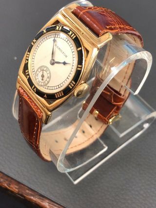 Rare Vintage Hamilton Piping Rock 14k Gold Wristwatch c.  1930s 3