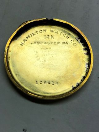 Rare Vintage Hamilton Piping Rock 14k Gold Wristwatch c.  1930s 6