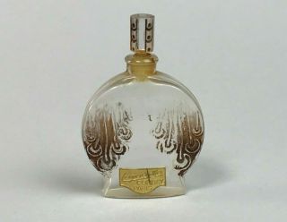 Vintage 1920s Art Deco Lalique Glass Corday Toujours Moi Perfume Bottle 2.  75 "