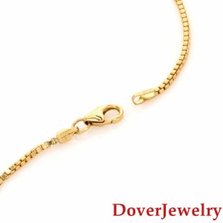 Italian Milor 18K Yellow Gold Box Link Chain Necklace NR 4