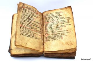 Antique HANDWRITTEN ETHIOPIAN COPTIC BIBLE,  MANUSCRIPT 18th century,  272 pages 3