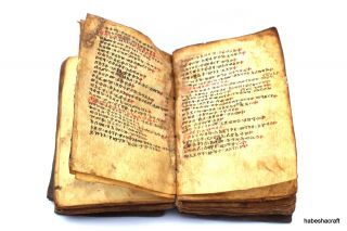 Antique HANDWRITTEN ETHIOPIAN COPTIC BIBLE,  MANUSCRIPT 18th century,  272 pages 5