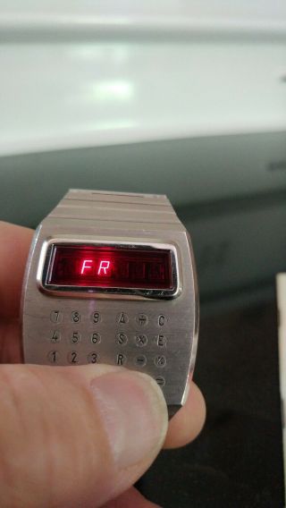 Pulsar Vintage digital Led Time Computer Watch calculator 3