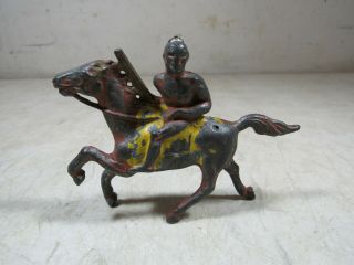 Vintage/antique Barclay Manoil Lead Toy Indian On Horse With Rifle