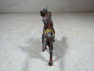 Vintage/Antique Barclay Manoil Lead Toy Indian On Horse With Rifle 2