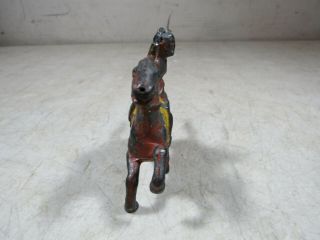 Vintage/Antique Barclay Manoil Lead Toy Indian On Horse With Rifle 4
