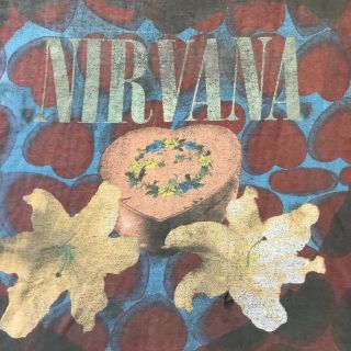 Authentic Vintage 1993 Nirvana Heart Shaped Box Very Rare T Shirt 3