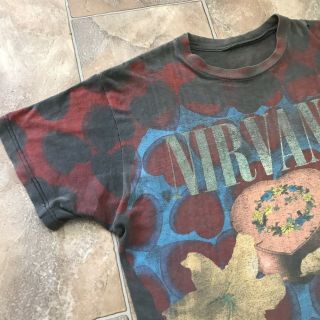 Authentic Vintage 1993 Nirvana Heart Shaped Box Very Rare T Shirt 4