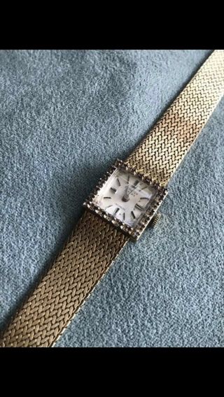 Vintage 14k Gold Ermaten 17 Rubis Incabloc Ladies Watch 35.  6g Scrap 6