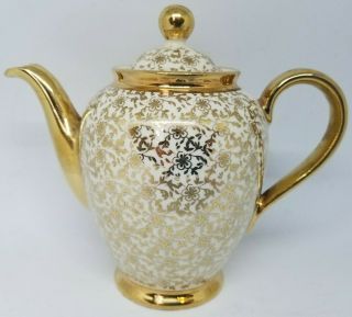 Antique Echt Gold Teapot Made In Germany Foreign 200/05 Markings Gilt