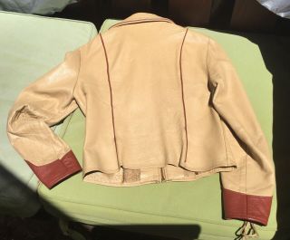 East West Musical Instruments Vintage Leather Jacket Rodeo Rose RARE 7