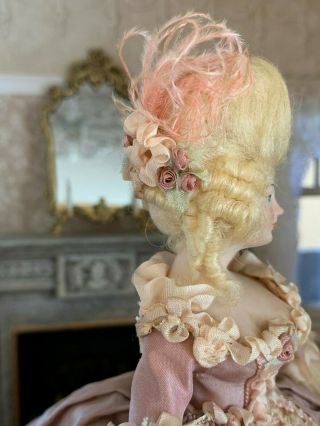 Miniature Dollhouse c1985 Artisan Porcelain Lady Doll Marie Antoinette R.  Tucker 11