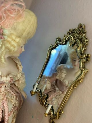 Miniature Dollhouse c1985 Artisan Porcelain Lady Doll Marie Antoinette R.  Tucker 2