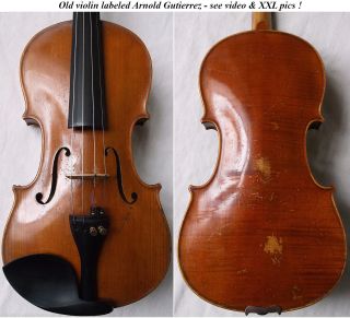 Fine Old French Violin 1920 - See Video - Antique Violino バイオリン скрипка 小提琴 787