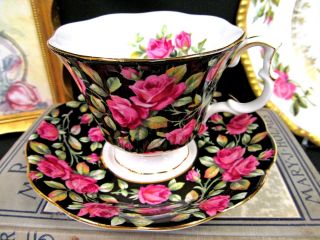 Royal Albert Chintz Tea Cup And Saucer Merry England Pink Roses Teacup Trentham