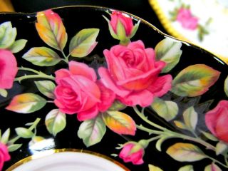 ROYAL ALBERT chintz Tea cup and saucer Merry England Pink roses Teacup Trentham 3