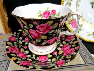 ROYAL ALBERT chintz Tea cup and saucer Merry England Pink roses Teacup Trentham 5