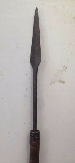 Indian Antique Hand Forged Steel African Hunting War Spear Head