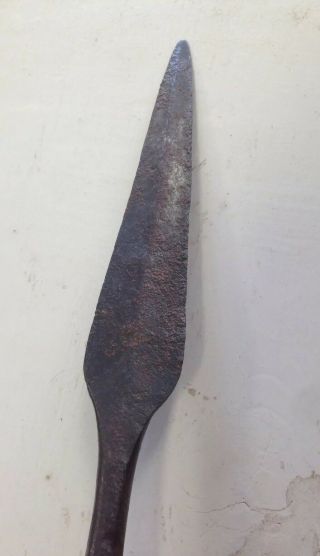 Indian Antique Hand Forged Steel African Hunting War Spear Head 2