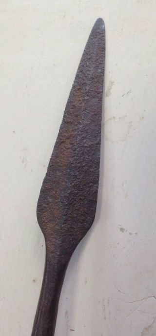 Indian Antique Hand Forged Steel African Hunting War Spear Head 3