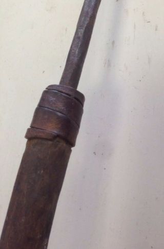 Indian Antique Hand Forged Steel African Hunting War Spear Head 8