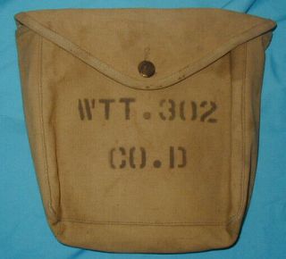 Wwi U.  S.  Army M - 1910 Meatcan Pouch For Haversack W/ Markings -