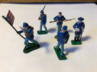 Marx Miniature 1 - Inch Civil War Soldiers Vintage Blue & Gray Playset 1960s