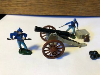 Marx Miniature 1 - Inch Civil War Artillery Vintage Blue & Gray Playset 1960s