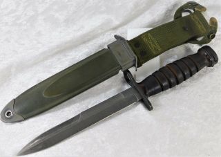Wwii Us M8a1 Imperial V.  P.  Co M4 Flaming Bomb Bayonet Fighting Knife W Sheath