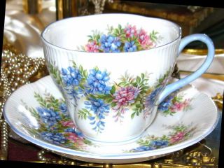 Royal Albert Bone China Cup & Saucer Blossom Time Series,  Wisteria Teacup