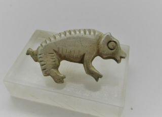 Museum Quality Ancient Roman Ar Silver Fibula Brooch In The Form Of A Boar