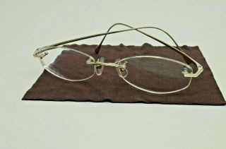 Authentic Boucheron Vintage Eyeglasses 14KWG Rimless Gold Limited Edition 9p1854 4