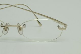 Authentic Boucheron Vintage Eyeglasses 14KWG Rimless Gold Limited Edition 9p1854 9