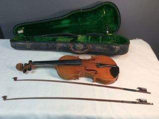 1920’s Antique Violin John Juzek: Violinmaker Made In Prague,  Czechoslovakia