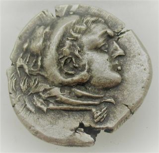 Ancient Greek Ar Silver Drachm Coin Alexander The Great 4.  82g