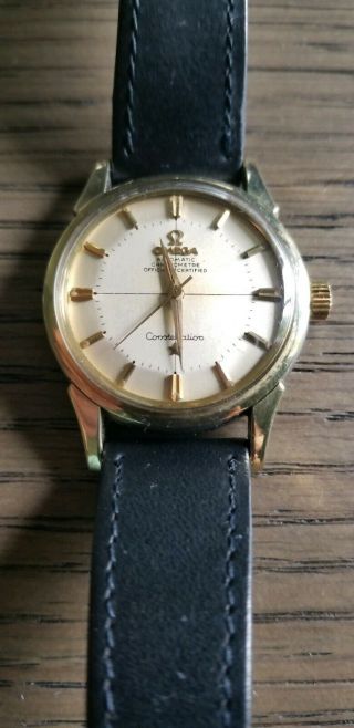 Vintage Omega Constellation Pie Pan Gold & Steel Automatic