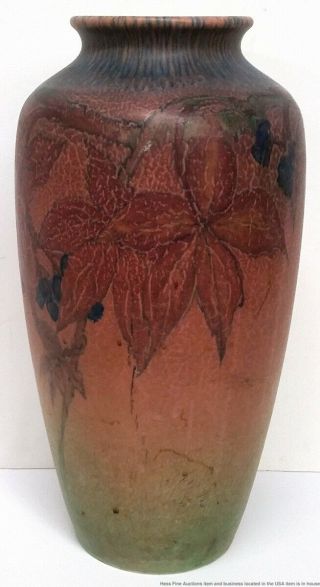 Antique Rookwood Elizabeth Lincoln Arts Crafts 614C Matte Art Pottery Vase 1926 2