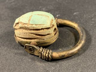 POSS GOLD GUILD ANCIENT EGYPTIAN SCARAB RING CIRCA 990 - 660BCE 3