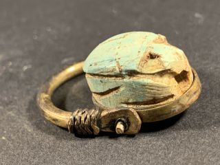 POSS GOLD GUILD ANCIENT EGYPTIAN SCARAB RING CIRCA 990 - 660BCE 6