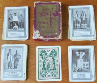 1895 Fireside Game Co.  - Game Of Strange People - Complete (52 Different Photos)