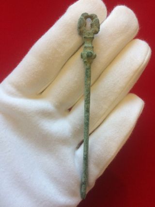 Roman Ladies Bronze Hair Pin With Birds,  1st/2nd Century,  Ancient Jewellery