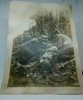Ww1 " Wounded Soldier & Medics " Battle Graphic War Image 5 X 7 Photo