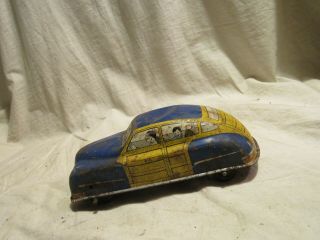 Vintage 1940 ' s Steel Delivery Wind Up Car 4