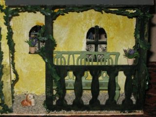 European Handmade OOAK Wooden Doll House with Miniature Accessories & Furniture 2