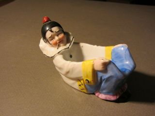 Sitzendorf Pierrot Pipe Holder Base Clown