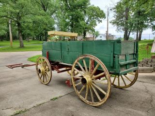 Horse Drawn Wagon - Farm Wagon - Antique Wagon With Handbrake All